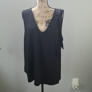 Black Blouse with ribbon